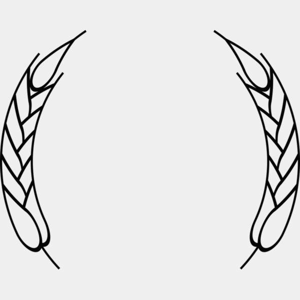 Wheat Laurel Half Wreath Thumbnail