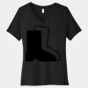 Women's Relaxed Jersey Short Sleeve V Neck Tee Thumbnail