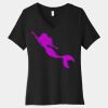 Women's Relaxed Jersey Short Sleeve V Neck Tee Thumbnail