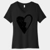 Women's Relaxed Jersey Short Sleeve V Neck Tee Thumbnail