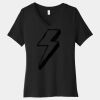 Women's Relaxed Jersey Short Sleeve V Neck Tee Thumbnail